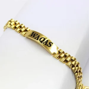 Personalized Engraved Stainless Steel Bracelet – Custom Name & Message