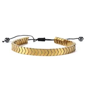 New Fashion Stainless Steel Fishbone Style Wrist Bracelet for Men & Boys – Flexible & Stylish Design